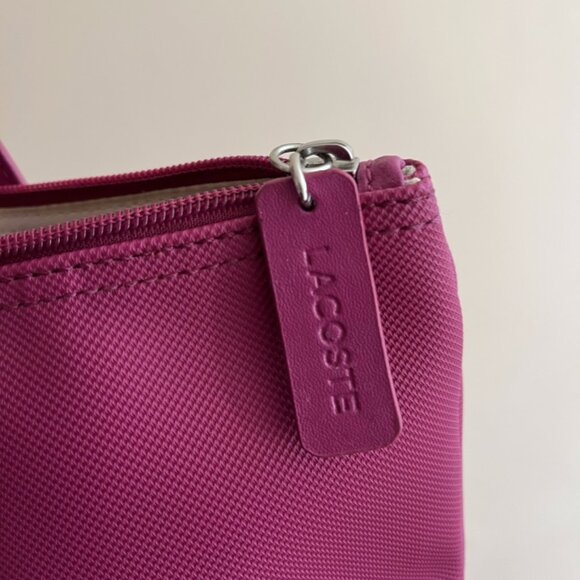 Lacoste tote bag medium small rose red 95% new shoulder bag - Picture 7 of 7